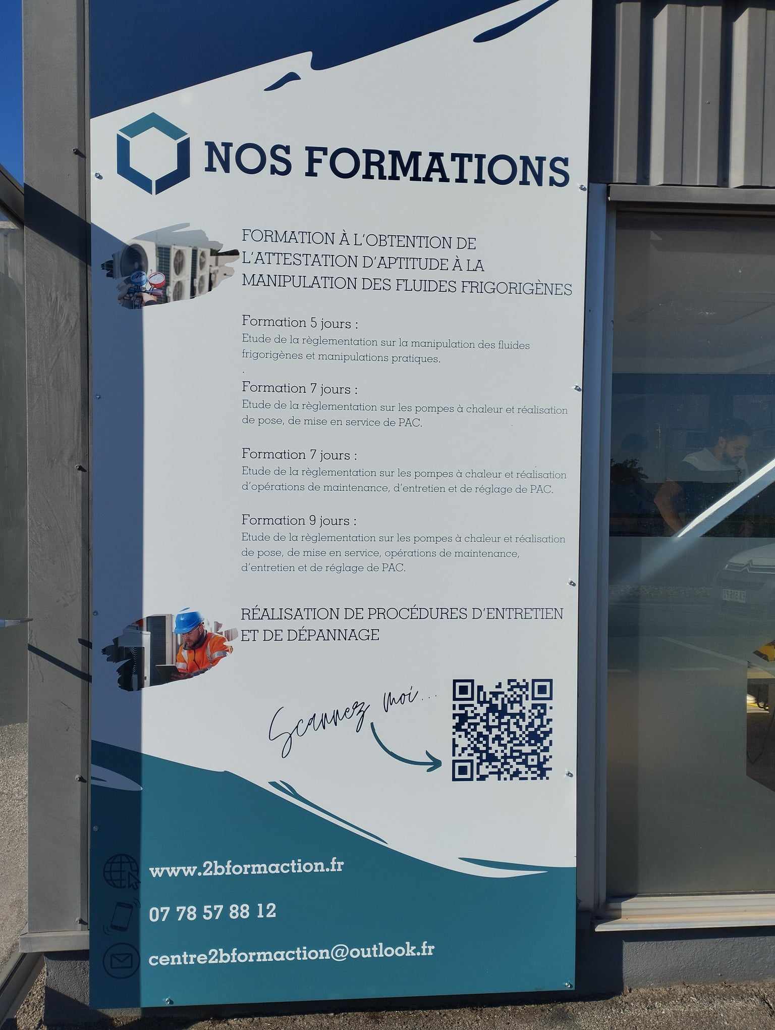 Nos formations 2B Form'action centre de formation qui propose de passer l'attestation d'aptitude à la manipulation des fluides frigorigènes à Orange dans le Vaucluse